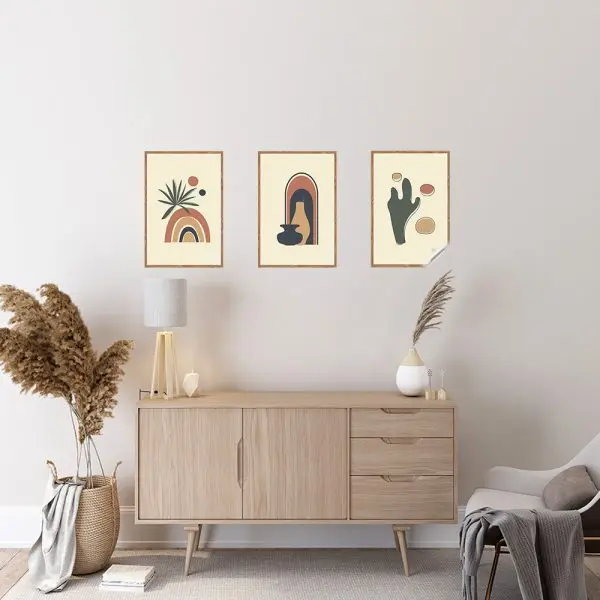 3 Piece Modern Painting Poster Set Model-1