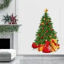 Colored Christmas Tree Image Wallpaper