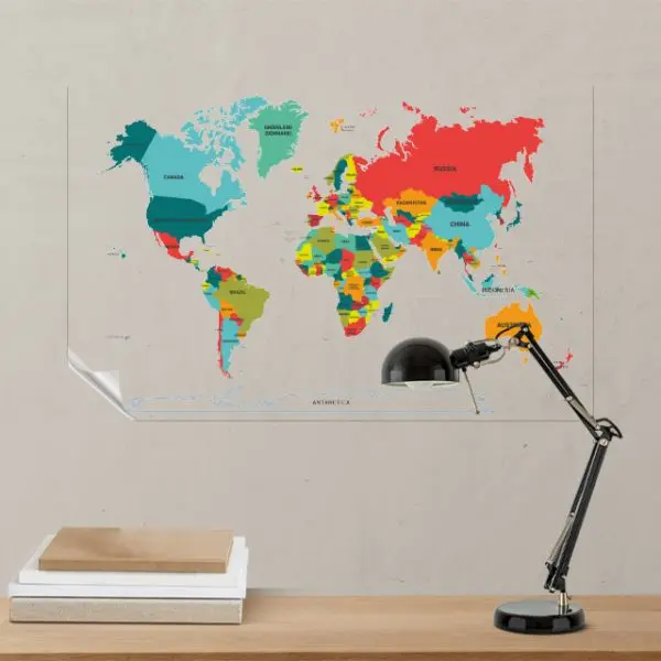 Colored World Map