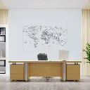 Uncolored World Map