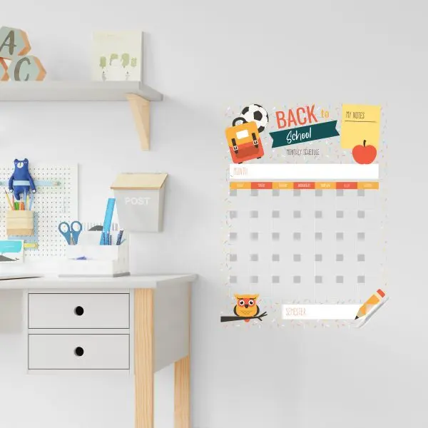 Dry Erase Back to School Planner