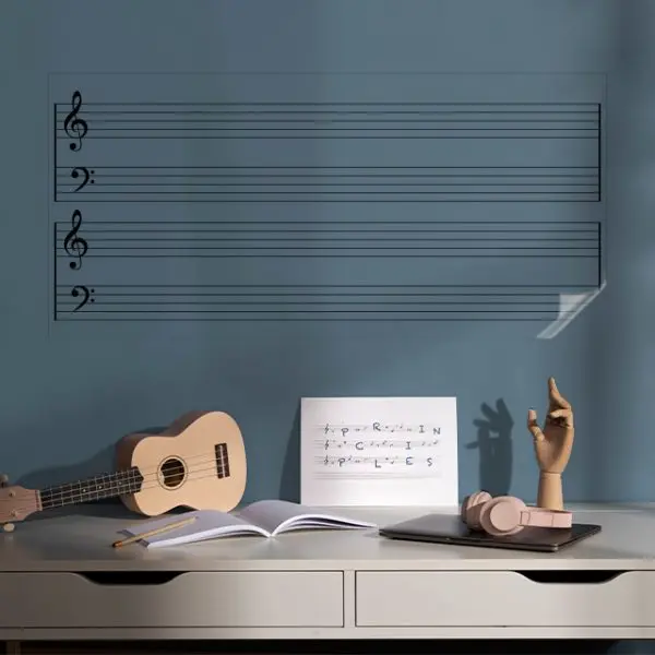 Dry Erase Left Fa Switch Music Board Decal