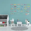 Dry Erase Line Guided English Alphabet Activity Decal