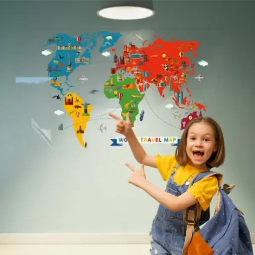 Colored World Travel Map